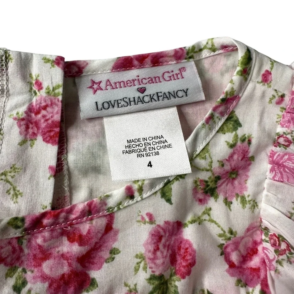 American‎ Girl x LoveShackFancy Garden Party Floral Dress Toddler Girl Size 4